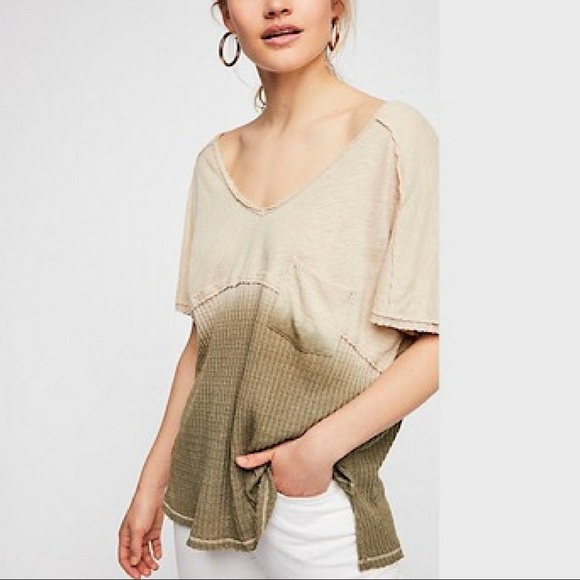 Free People Tops - FREE PEOPLE Sun Dial Tee In Sand Combo NWT